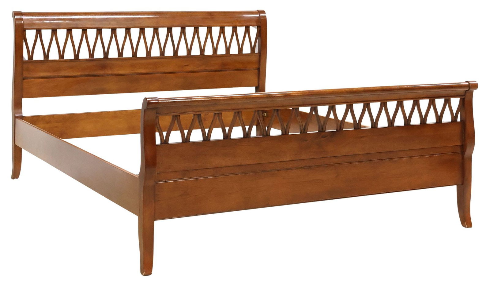 ITALIAN MID-CENTURY MODERN MAHOGANY BED (1 of 2)