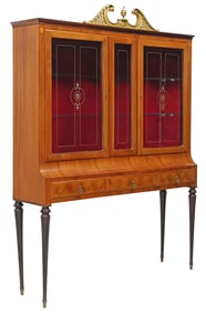 ITALIAN MID-CENTURY MODERN ROSEWOOD DISPLAY CABINET