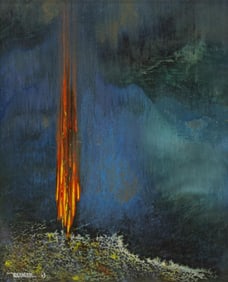LEONARDO NIERMAN (1932-2023) ABSTRACT FLAME PAINTING