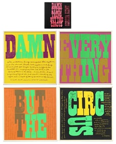 (5) CORITA KENT (1918-1986) 'DAMN EVERYTHING BUT THE CIRCUS' SCREENPRINTS & BOOK