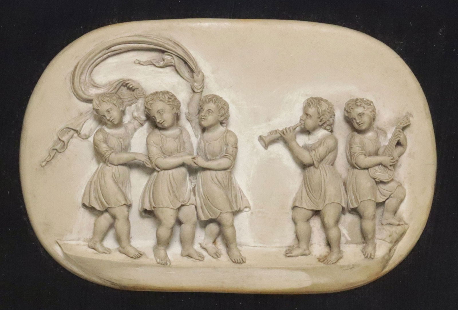 FRAMED NEOCLASSICAL STONE RELIEF PLAQUE (1 of 7)