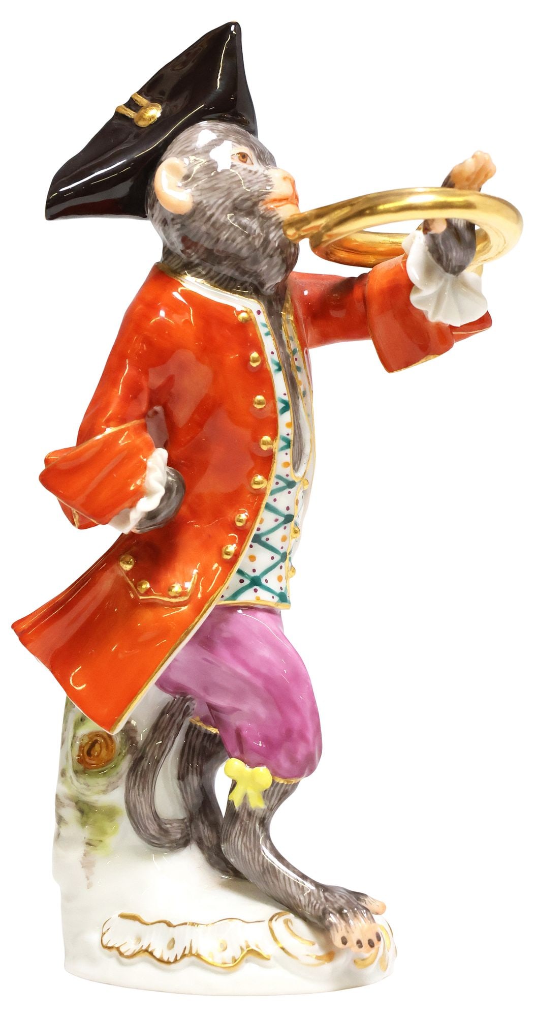 MEISSEN PORCELAIN KANDLER MONKEY ORCHESTRA FRENCH HORN PLAYER (1 of 3)