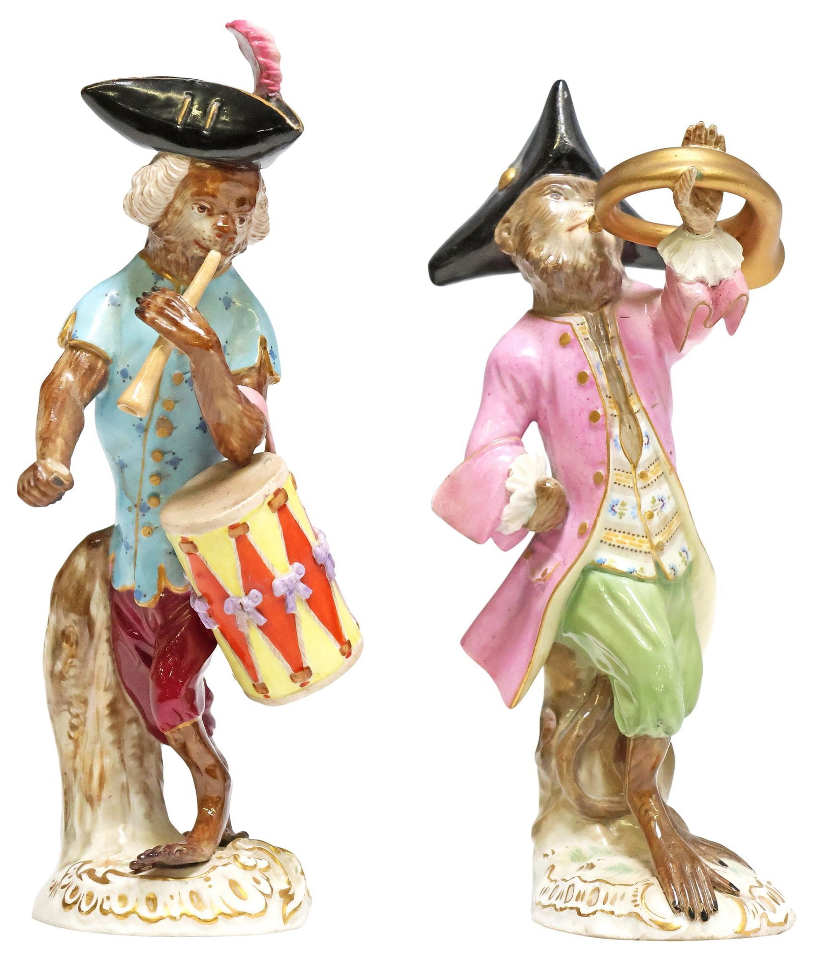 (2) MEISSEN PORCELAIN KANDLER MONKEY ORCHESTRA MUSICIANS (1 of 4)
