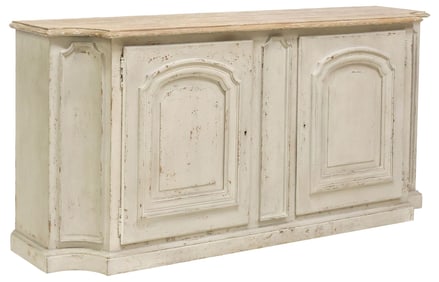 FLAMANT (ATTRIB.) RUSTIC PINE-TOP PAINTED 'AMARIS' CREDENZA