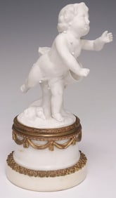 FRENCH SEVRES-STYLE BISCUIT PORCELAIN FIGURE OF A CHILD