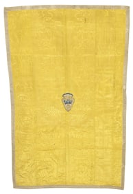 CONTINENTAL SILK ALTAR FRONTAL TEXTILE WITH ECCLESIASTICAL CREST