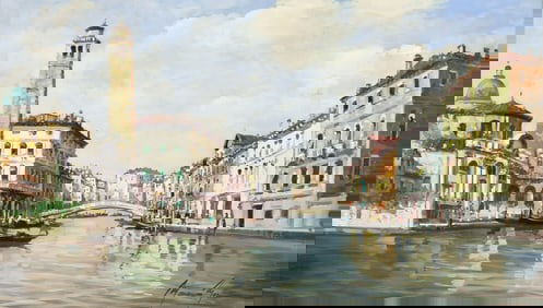 MARIANO MORENO (1912-1990) VENICE GRAND CANAL & PALAZZO LABIA