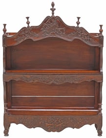 FRENCH PROVINCIAL LOUIS XV STYLE CARVED VASSELIER PLATE SHELF