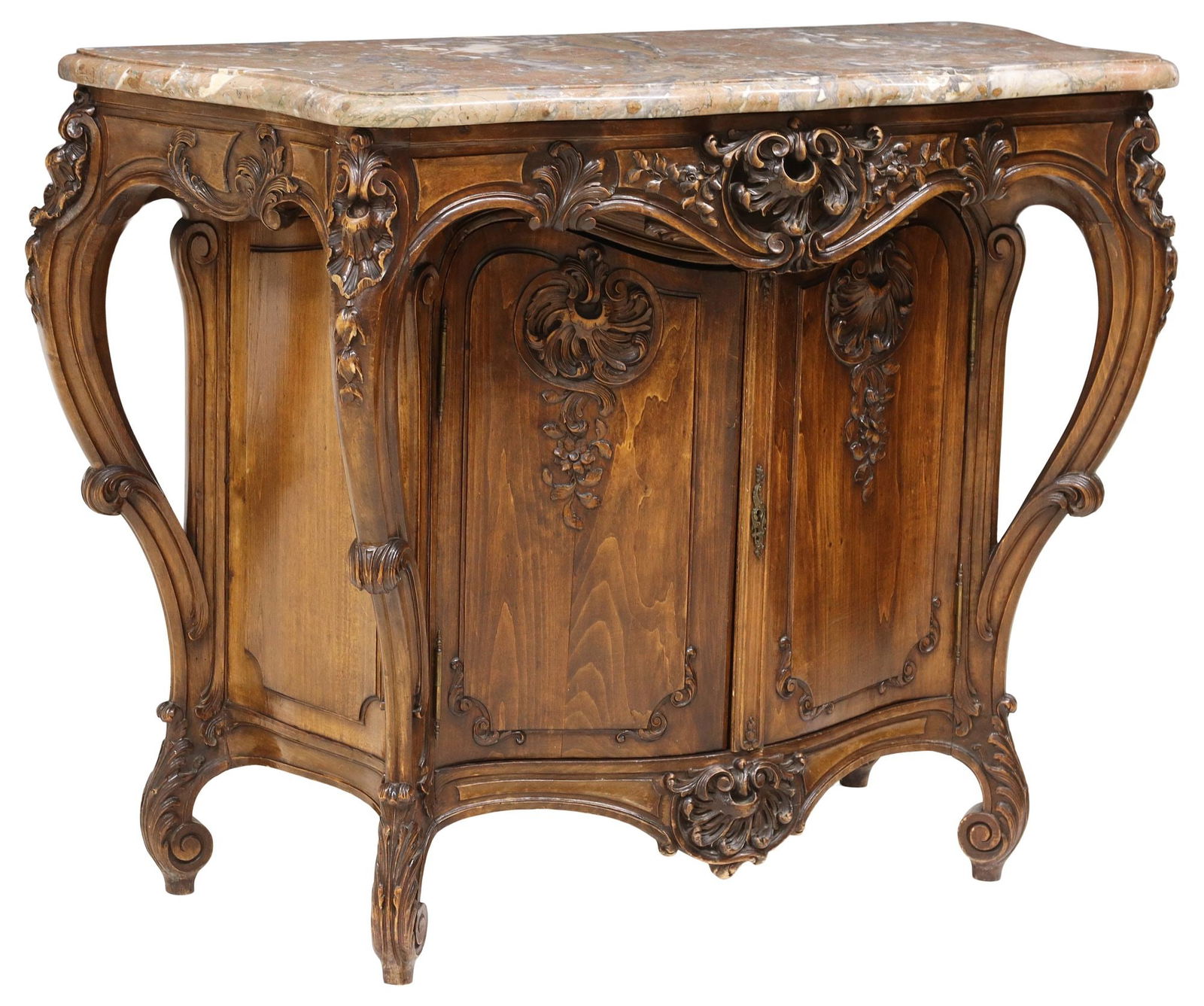 FRENCH LOUIS XV STYLE MARBLE-TOP CONSOLE (1 of 5)