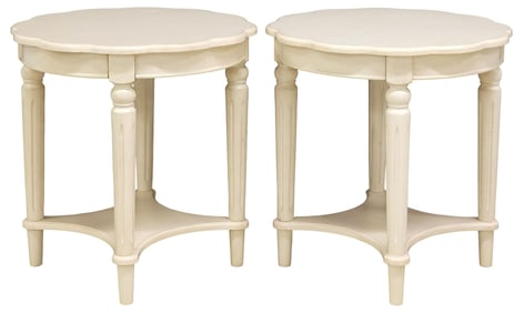 (2) ACME FURNITURE CO. PROVINCIAL STYLE 'FORDON' PAINTED END TABLES