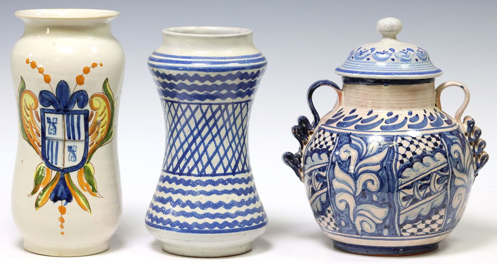 (3) TALAVERA POTTERY ALBARELLOS & COVERED JAR, 1 GORKY GONZALEZ (1 of 5)