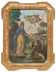 HAND-COLORED LITHOGRAPH NOSTRA SIGNORA DELLA MISERICORDIA