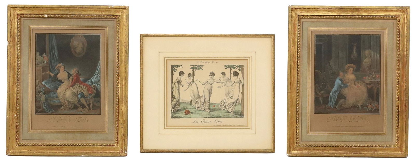 (3) FRENCH COLOR ENGRAVINGS, LATE 18TH/ EARLY 19TH C. (1 of 5)