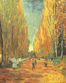 AFTER VAN GOGH TEXTURED PRINT ON CANVAS LES ALYSCAMPS