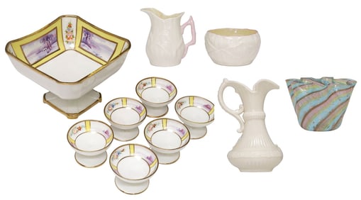 (11) COLLECTION OF SERVICE & CABINET ITEMS, NIPPON, BELLEEK, ETC.