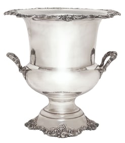 WALLACE 'BAROQUE' SILVERPLATE WINE BOTTLE COOLER
