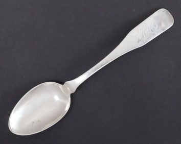 JOHN VOGLER SALEM, NORTH CAROLINA COIN SILVER TEASPOON