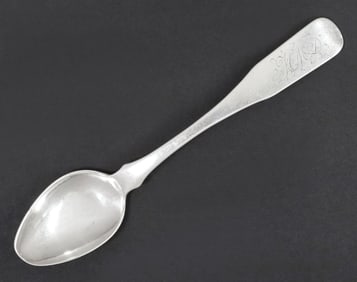 JOHN VOGLER SALEM, NORTH CAROLINA COIN SILVER TEASPOON