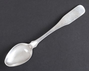 JOHN VOGLER SALEM, NORTH CAROLINA COIN SILVER TEASPOON