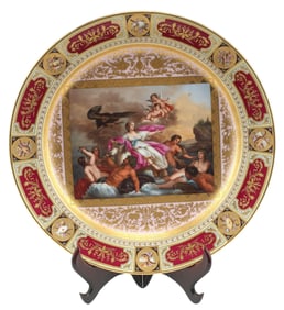 VIENNA STYLE PORCELAIN MYTHOLOGICAL CABINET PLATE