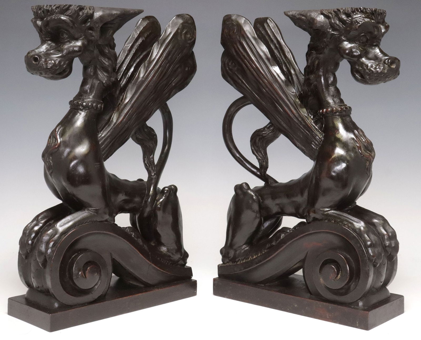 (2) ITALIAN RENAISSANCE REVIVAL GROTESQUE-FORM CARVED ARCHITECTURALS (1 of 7)