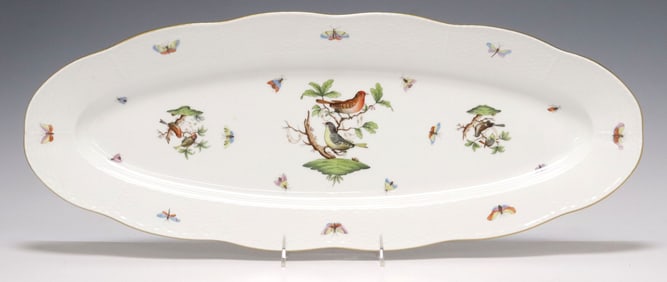 HEREND 'ROTHSCHILD BIRD' PORCELAIN FISH PLATTER