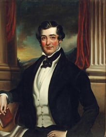 AMERICAN SCHOOL PORTRAIT OF A SEATED GENTLEMAN