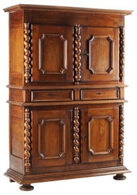 FRENCH LOUIS XIV PERIOD WALNUT HOMME-DEBOUT CABINET