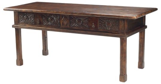 SPANISH COLONIAL STYLE 2-DRAWER CONSOLE TABLE