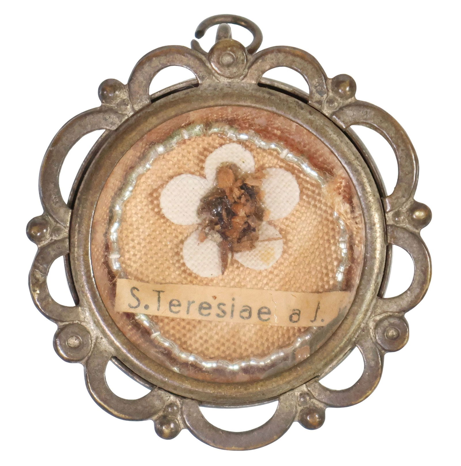 1ST-CLASS RELIC OF ST. THERESE OF THE CHILD JESUS IN THECA RELIQUARY (1 of 2)