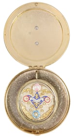 1ST & 2ND-CLASS RELICS OF ST. ANNE IN THECA RELIQUARY & METAL CASE