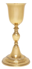 CONTINENTAL GILT METAL CHASED LITURGICAL CHALICE