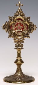 1ST-CLASS RELIC OF ST. FAUSTINA KOWALSKA IN GILT METAL ALTAR RELIQUARY