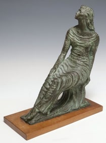 CHARLES UMLAUF (1911-1994) BRONZE SCULPTURE, SEATED MUSE