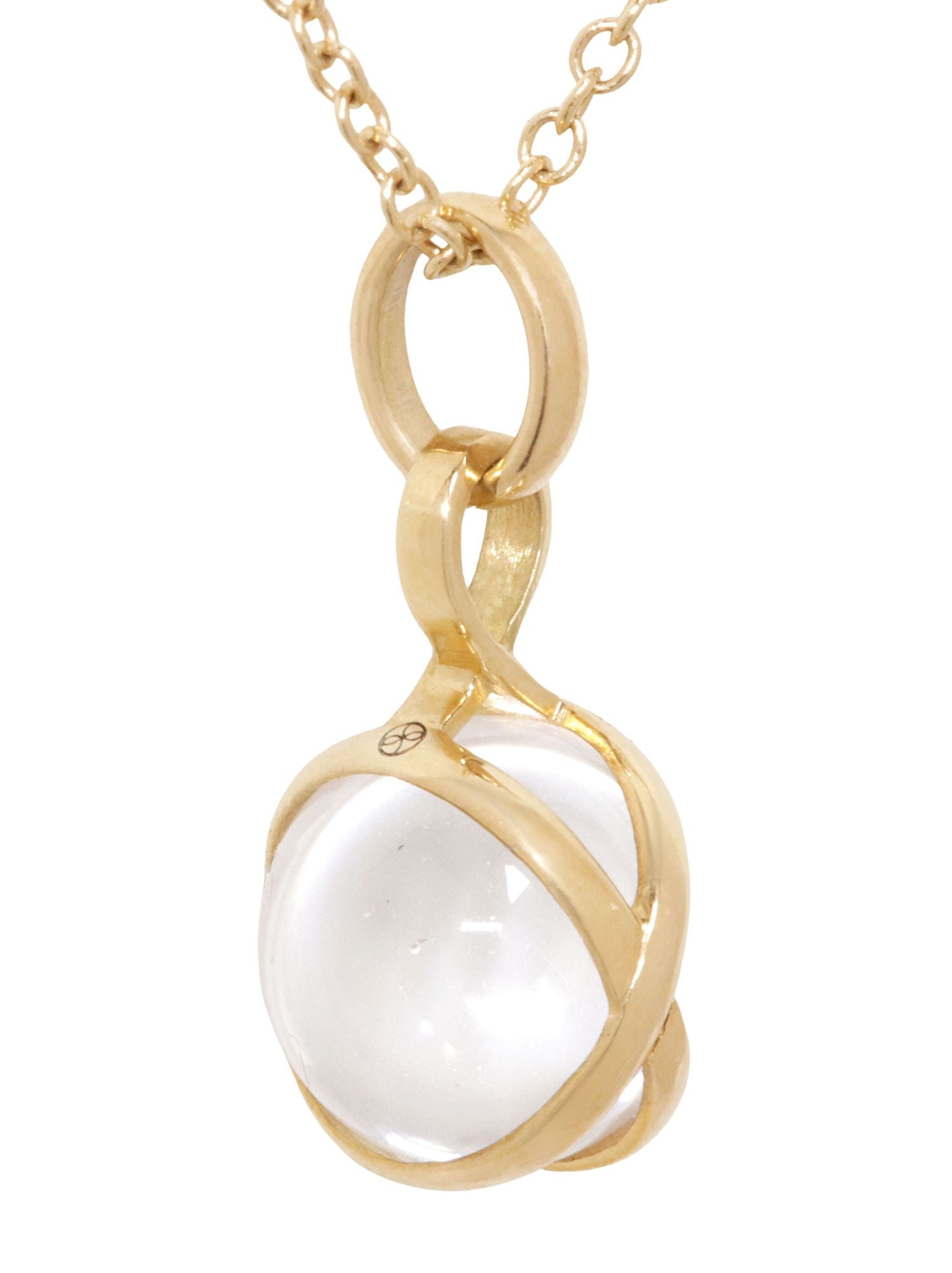 ESTATE L. KLEIN 18KT YELLOW GOLD & QUARTZ 'PRISMA' PENDANT NECKLACE (1 of 5)