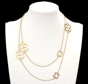 L. KLEIN 'FIORE' 18KT GOLD CLASSIC CHAIN NECKLACE WITH DIAMONDS