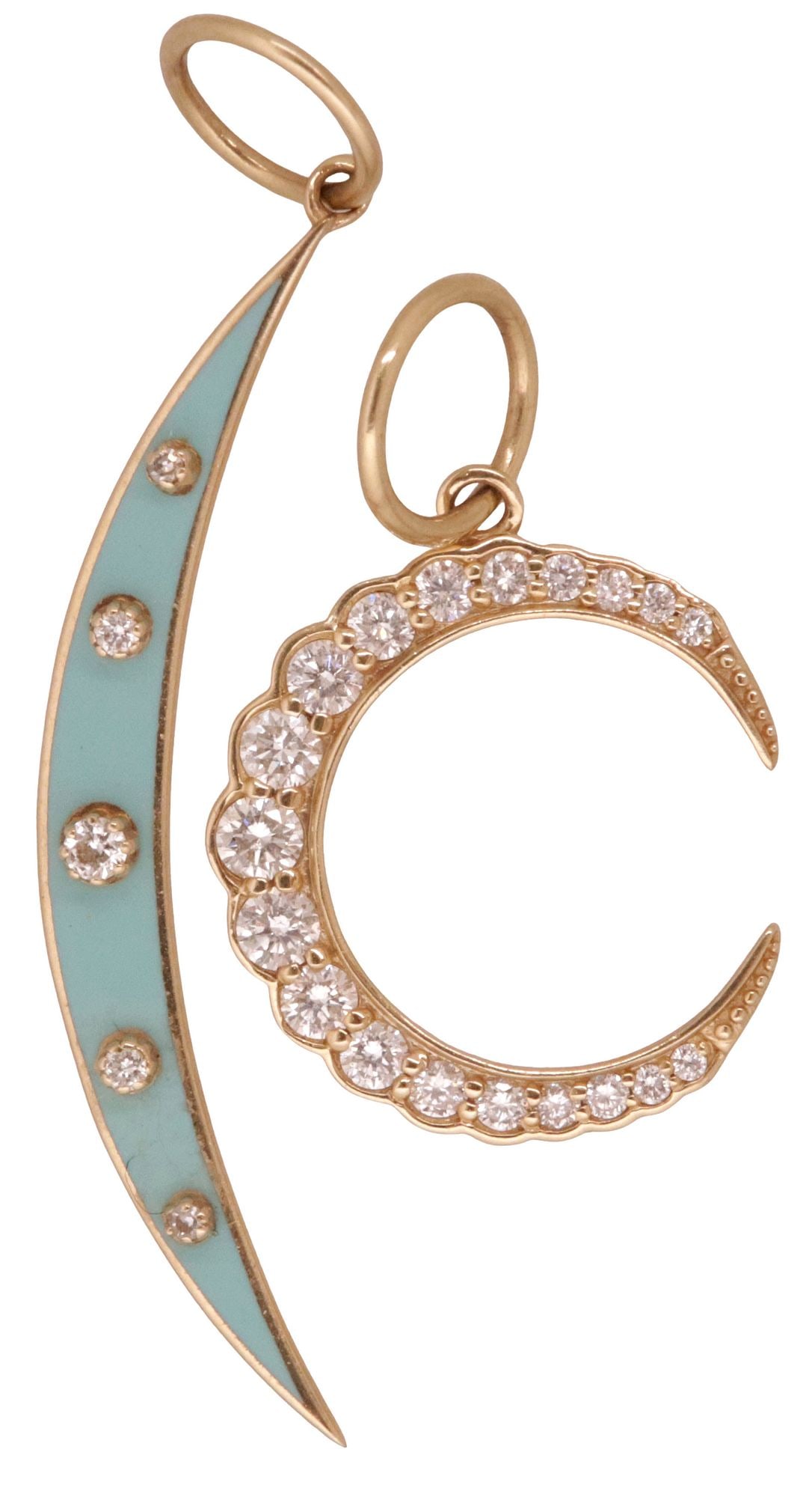 (2) ESTATE JEN HANSEN (ATTRIB.) 14KT YELLOW GOLD & DIAMOND CHARMS (1 of 3)