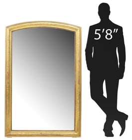 FRENCH LOUIS PHILIPPE ETCHED GILTWOOD MIRROR, 61.5" X 40"