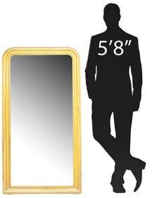 FRENCH LOUIS PHILIPPE PERIOD GILTWOOD WALL MIRROR