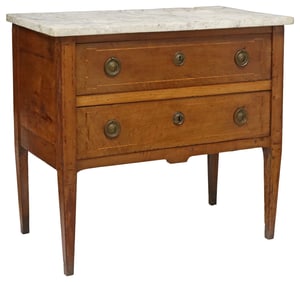 ITALIAN NEOCLASSICAL INLAID TWO-DRAWER COMMODE, 18TH CENT.