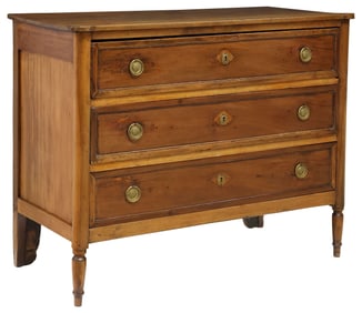 FRENCH LOUIS XVI WALNUT COMMODE, 18TH C.