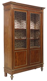 FRENCH NAPOLEON III PERIOD GLAZED MAHOGANY BOOKCASE