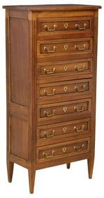 FRENCH LOUIS XVI STYLE MAHOGANY SEMANIER CHEST
