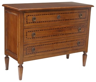 ITALIAN NEOCLASSICAL INLAID WALNUT COMMODE
