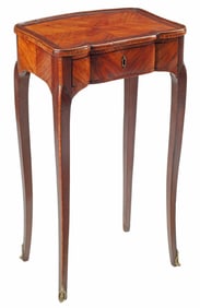FRENCH LOUIS XV STYLE 1-DRAWER TULIPWOOD SIDE TABLE