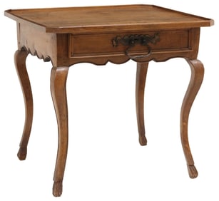 FRENCH PROVINCIAL LOUIS XV STYLE WALNUT WRITING TABLE