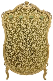 ITALIAN LOUIS XV STYLE UPHOLSTERED GILTWOOD HALL TREE