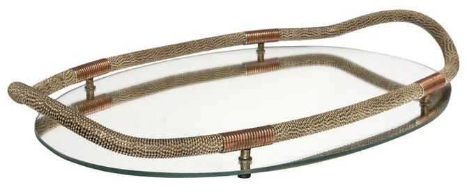 FONTANA ARTE (ATTRIB) ITALIAN ART DECO MIRRORED VANITY TRAY