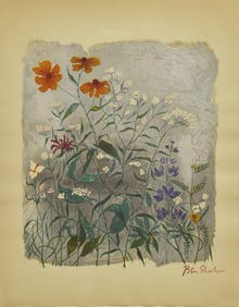 AFTER BEN SHAHN (1898-1969) 'GESTURES OF FLOWERS' LITHOGRAPH
