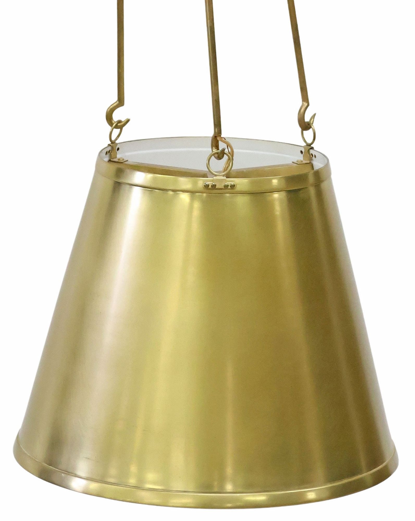 ALEXA HAMPTON FOR VISUAL COMFORT 3-LIGHT BRASS 'LILY' HANGING SHADE (1 of 4)
